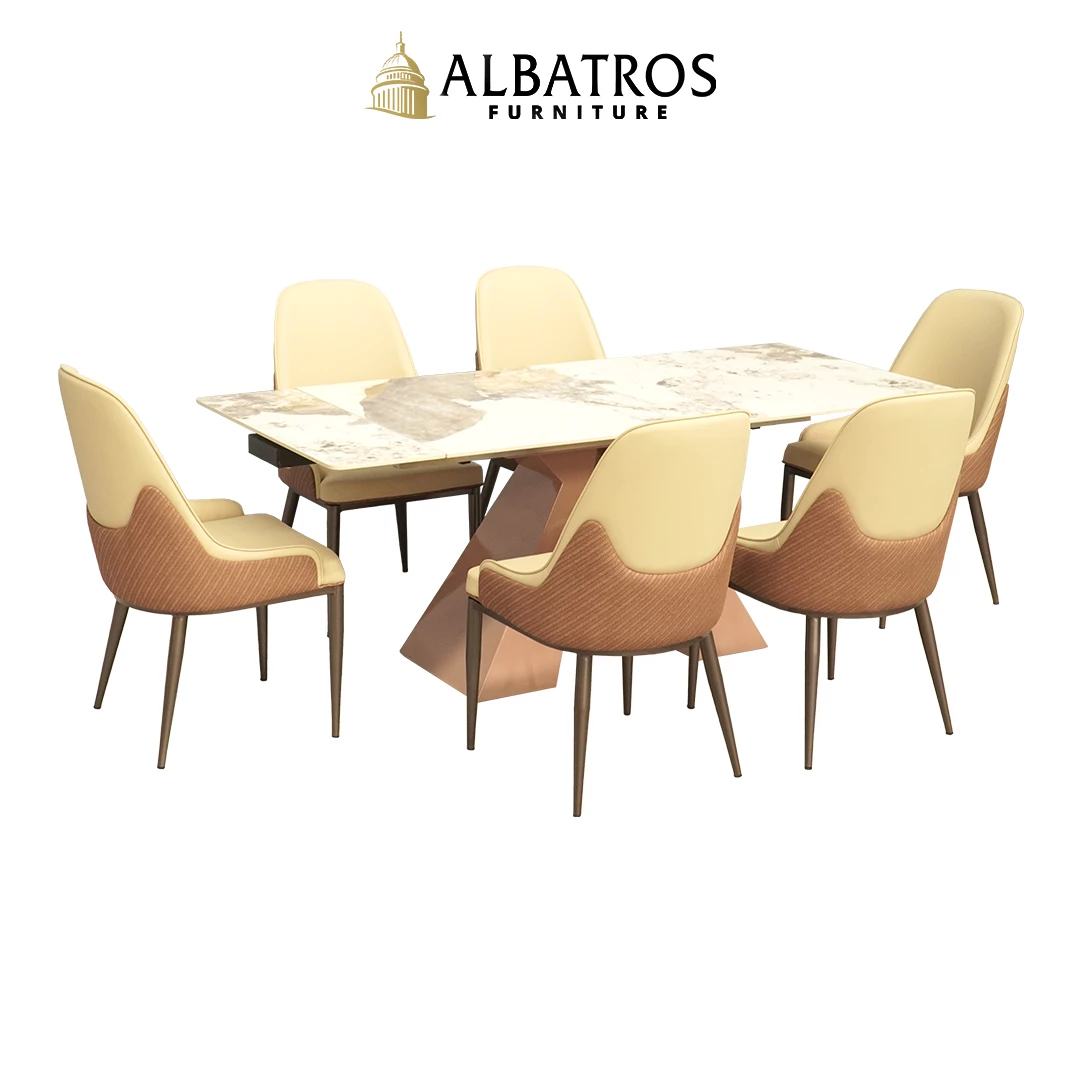 Spring Dining Table Luxury – Meja Makan Estetik