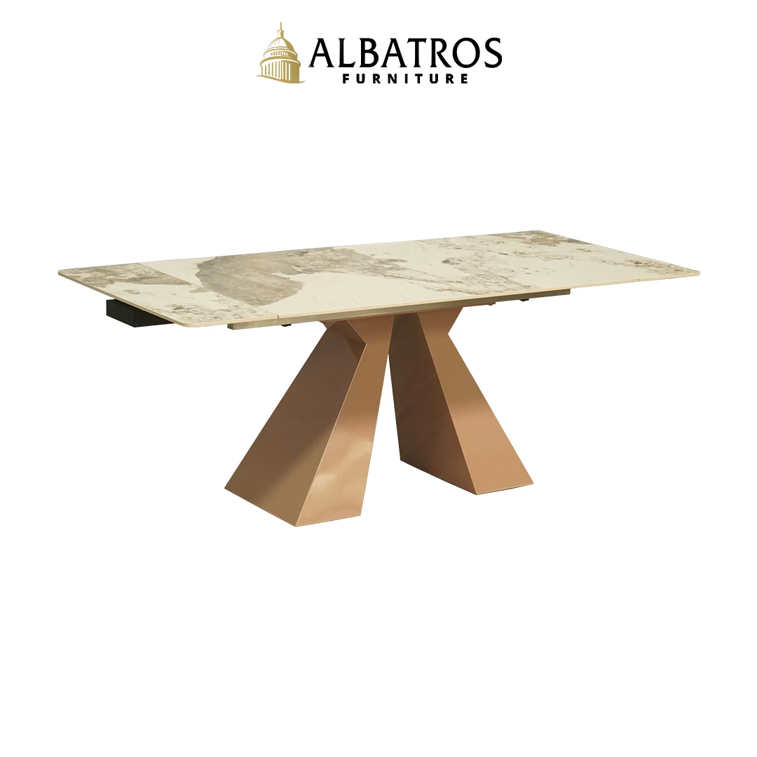 Spring Dining Table Luxury – Meja Makan Estetik