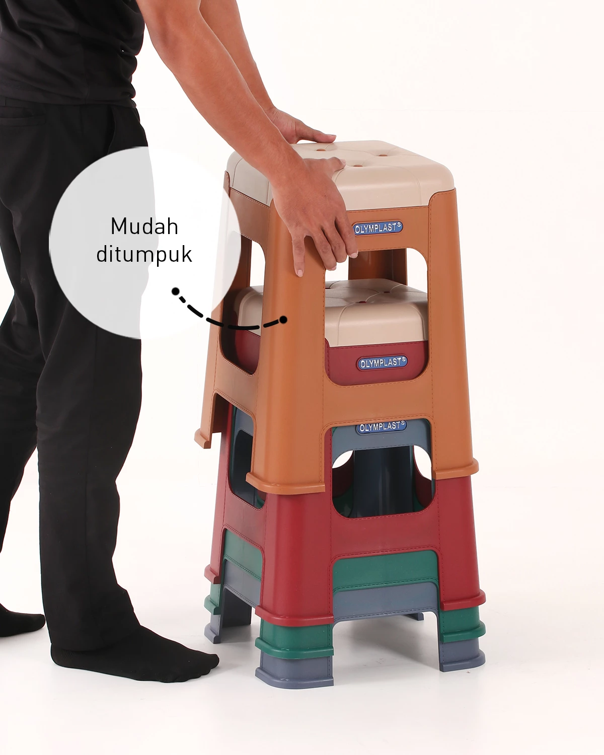 Kursi Plastik Stool Olymplast - KNITTING STOOL 1 PCS gallery 4