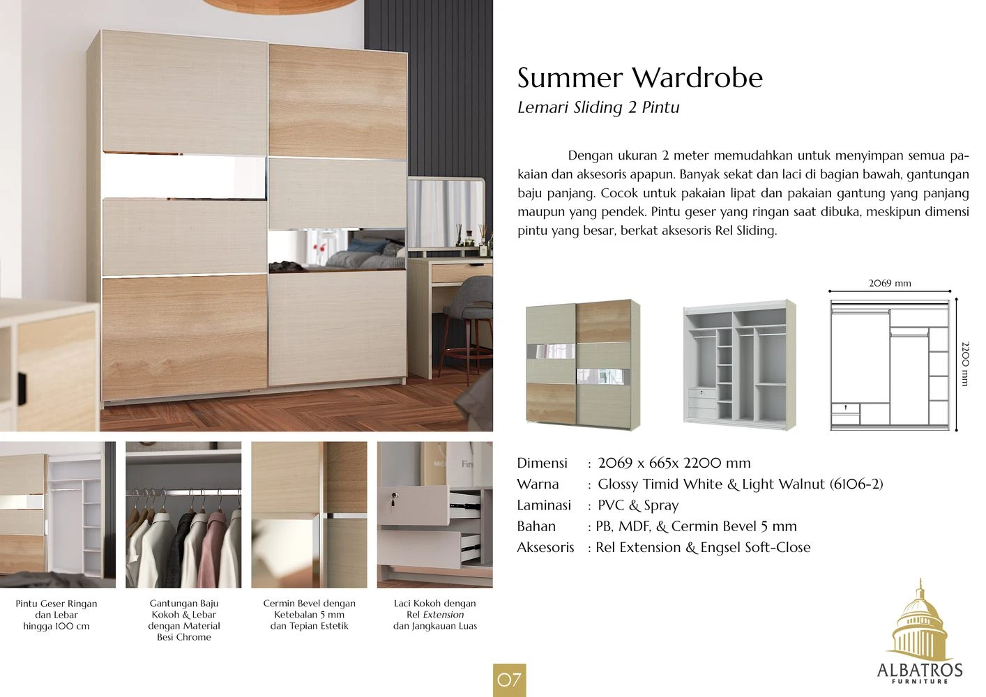 WRB Summer - Lemari Pakaian Sliding Besar gallery 1