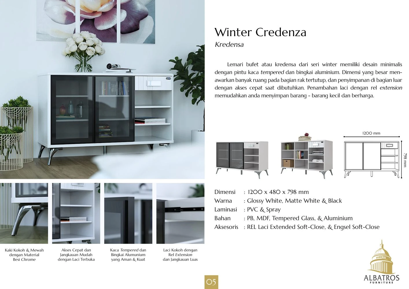 CSD Winter - Lemari Penyimpanan Serbaguna Putih gallery 1