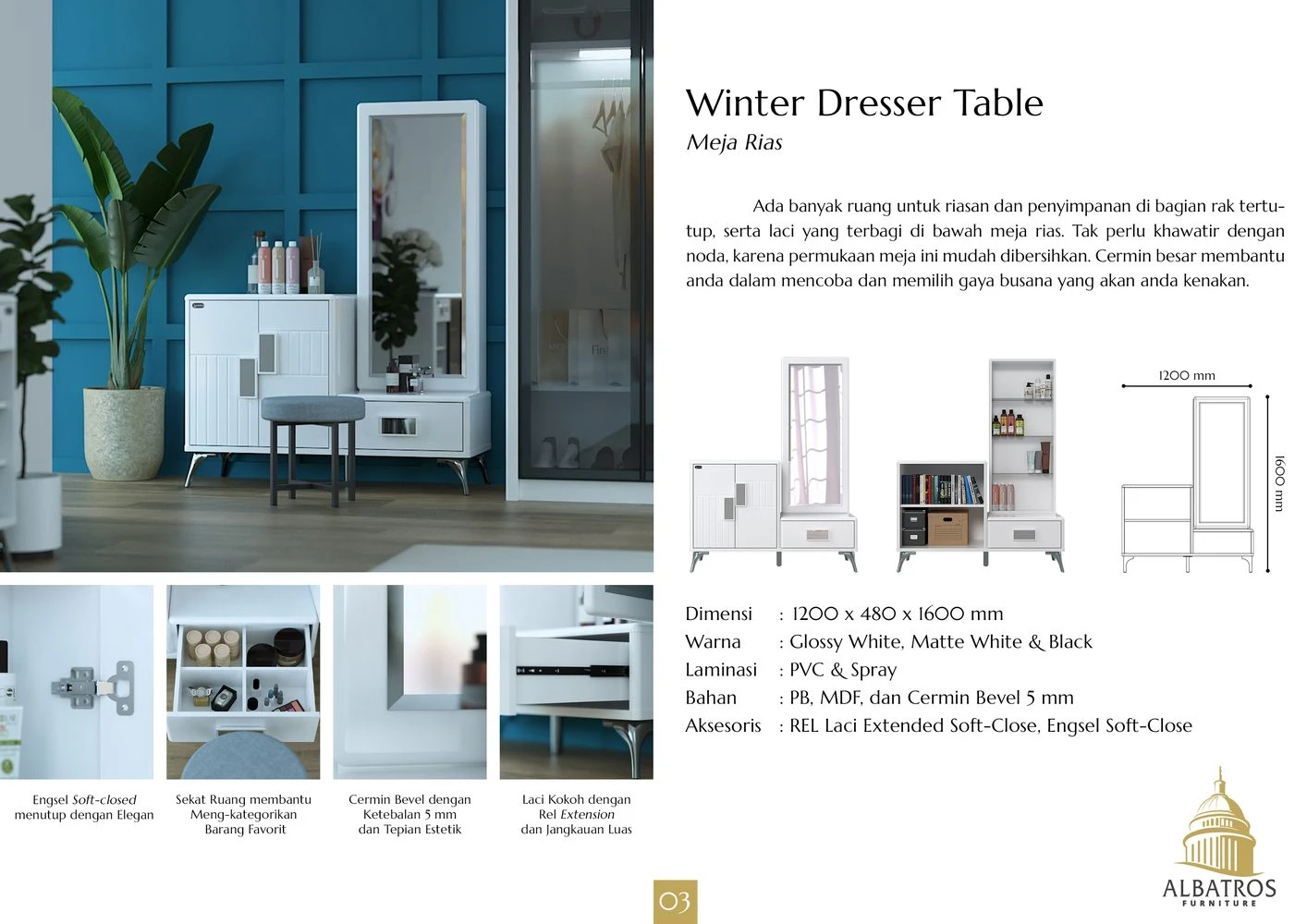 DRT Winter - Meja Rias Putih gallery 1