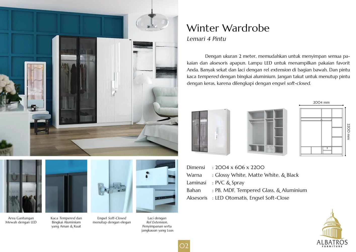 WRB Winter - Lemari Pakaian Besar Putih gallery 1