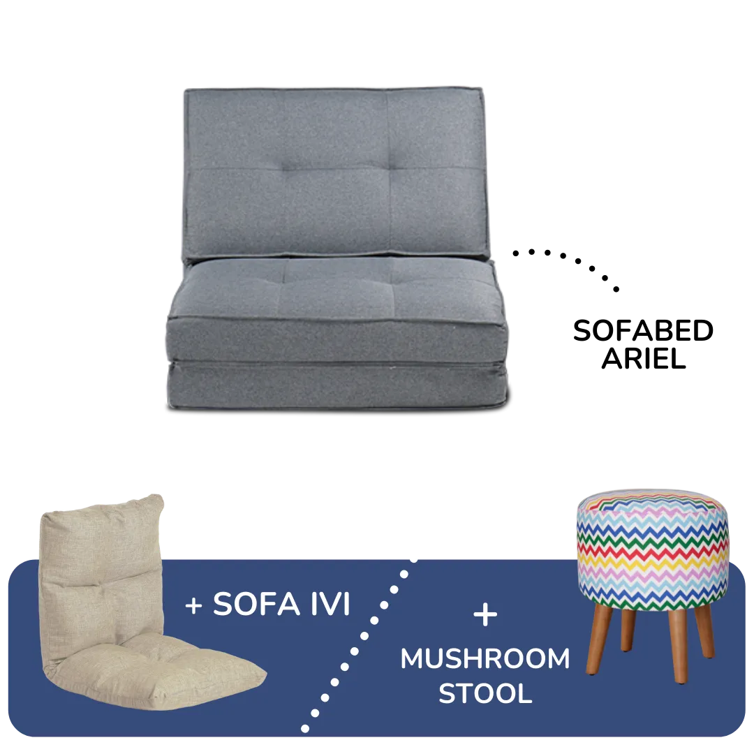 Sofa Lipat Ariel + Sofa IVI / Mushroom Stool