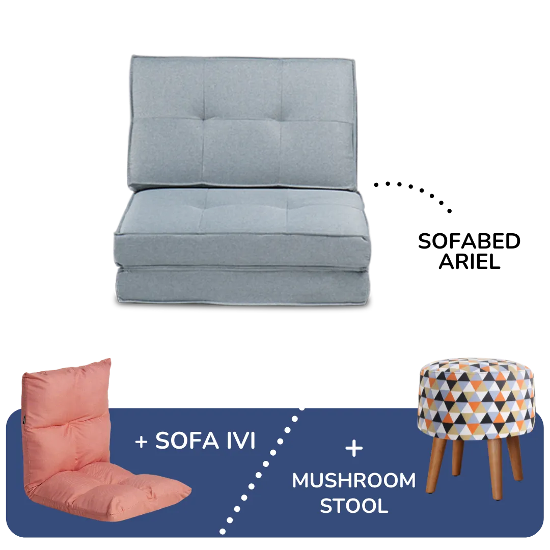 Sofa Lipat Ariel + Sofa IVI / Mushroom Stool