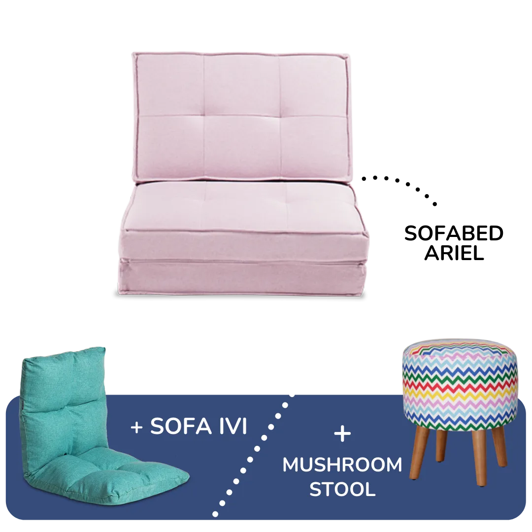 Sofa Lipat Ariel + Sofa IVI / Mushroom Stool