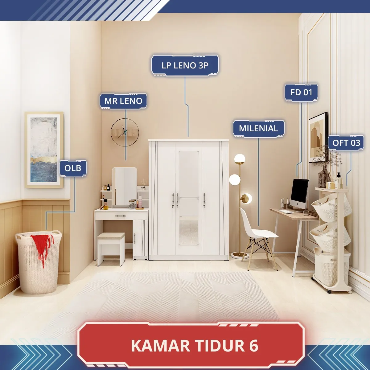 Paket Kamar Tidur Olympic - BD 6