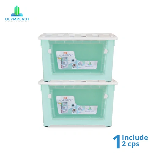 OBC - Kotak Plastik Kontainer Penyimpanan Serbaguna - Olymplast Box Container - 2pcs