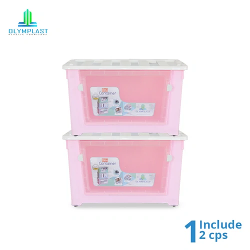 OBC - Kotak Plastik Kontainer Penyimpanan Serbaguna - Olymplast Box Container - 2pcs