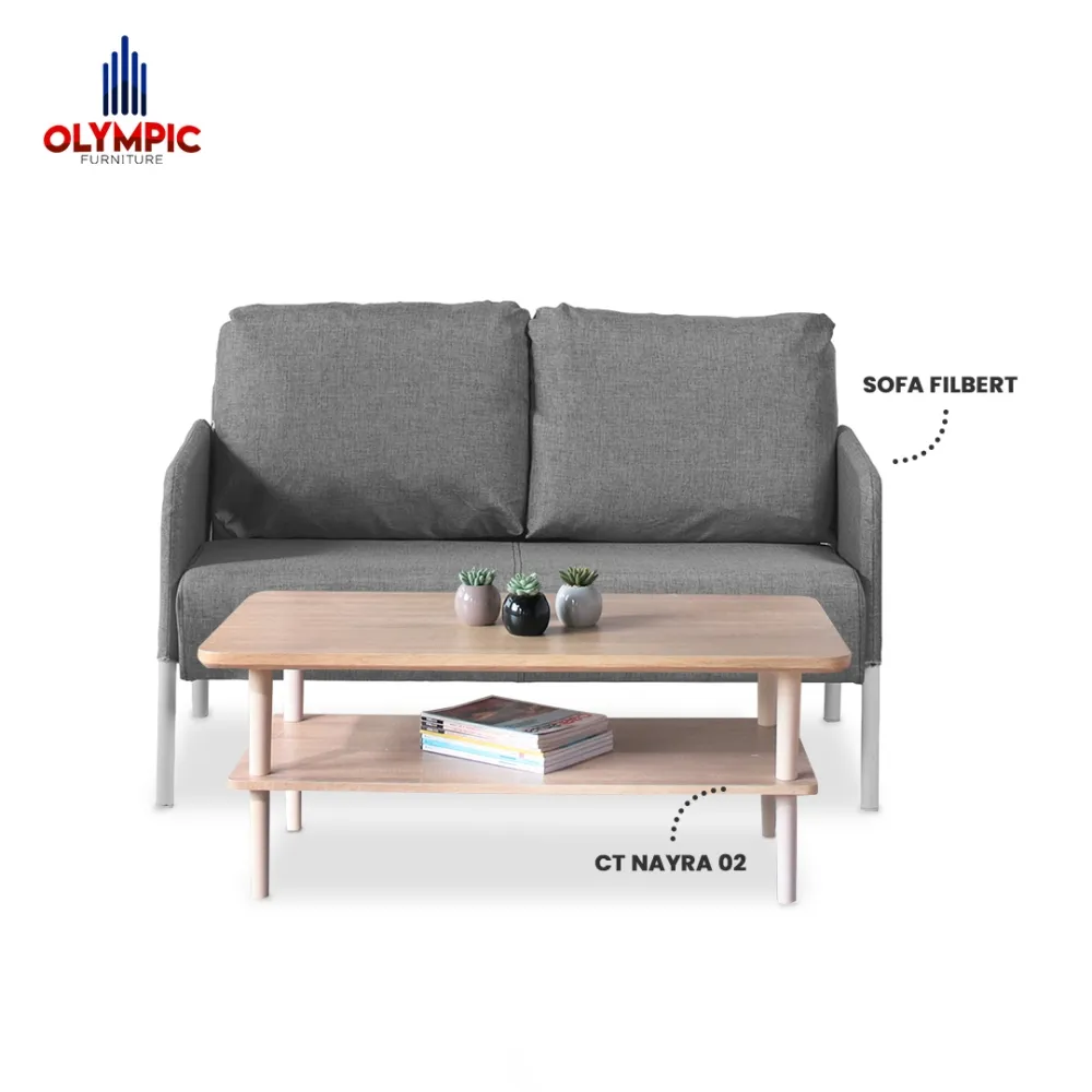 Paket Sofa & Meja Tamu 1 - Coffee Table CT Simpsons + Sofa Filbert