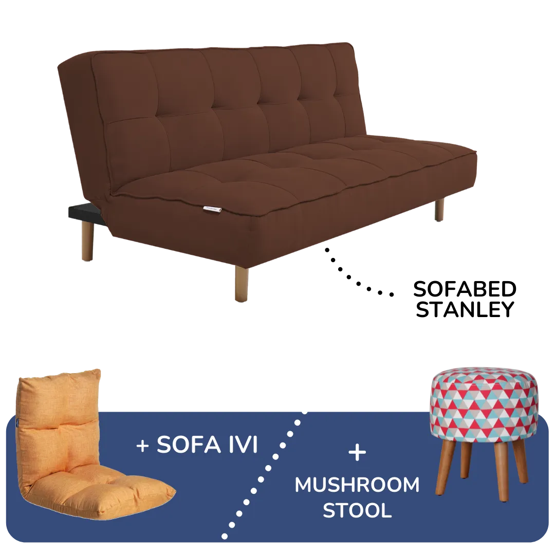 Procella Sofabed Stanley + Sofa IVI / Mushroom Stool