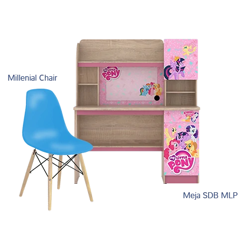 Paket Hemat E - Set Meja Kursi Olympic Olymplast - SDB MLP & Milenial Chair