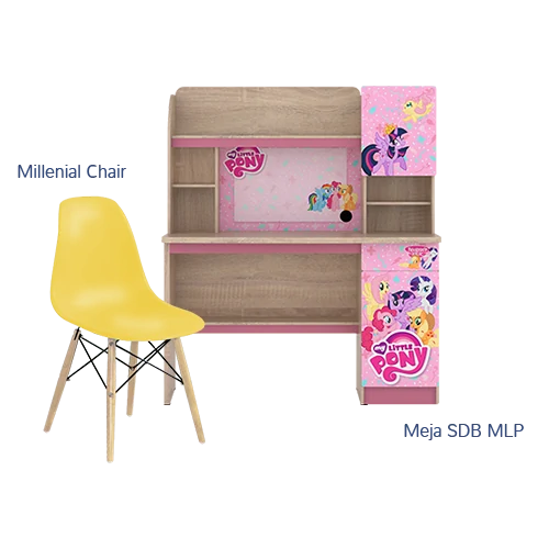 Paket Hemat E - Set Meja Kursi Olympic Olymplast - SDB MLP & Milenial Chair