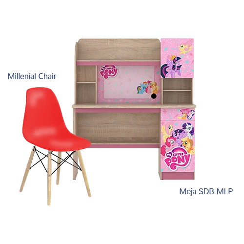 Paket Hemat E - Set Meja Kursi Olympic Olymplast - SDB MLP & Milenial Chair