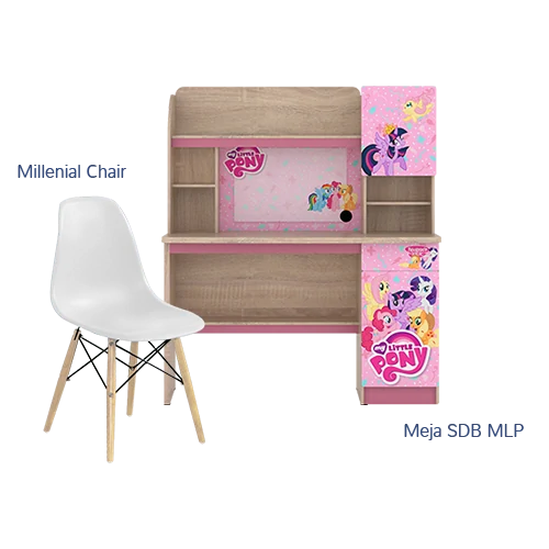 Paket Hemat E - Set Meja Kursi Olympic Olymplast - SDB MLP & Milenial Chair