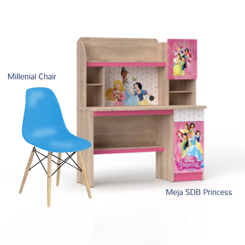 Paket Hemat E - Set Meja Kursi Olympic Olymplast - SDB Princess & Milenial Chair