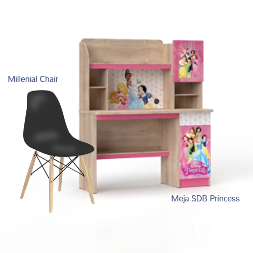 Paket Hemat E - Set Meja Kursi Olympic Olymplast - SDB Princess & Milenial Chair