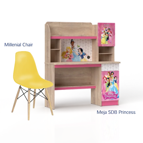 Paket Hemat E - Set Meja Kursi Olympic Olymplast - SDB Princess & Milenial Chair