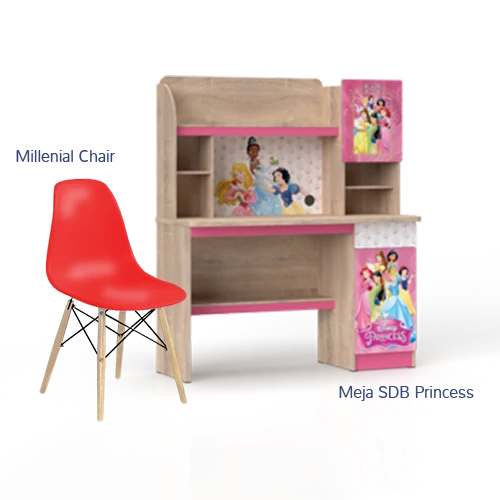 Paket Hemat E - Set Meja Kursi Olympic Olymplast - SDB Princess & Milenial Chair