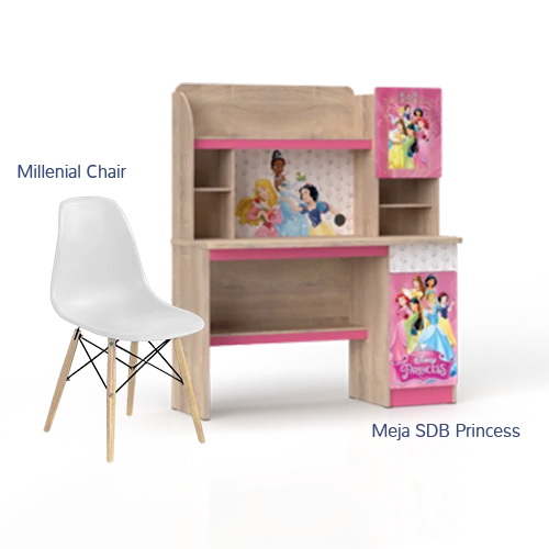 Paket Hemat E - Set Meja Kursi Olympic Olymplast - SDB Princess & Milenial Chair
