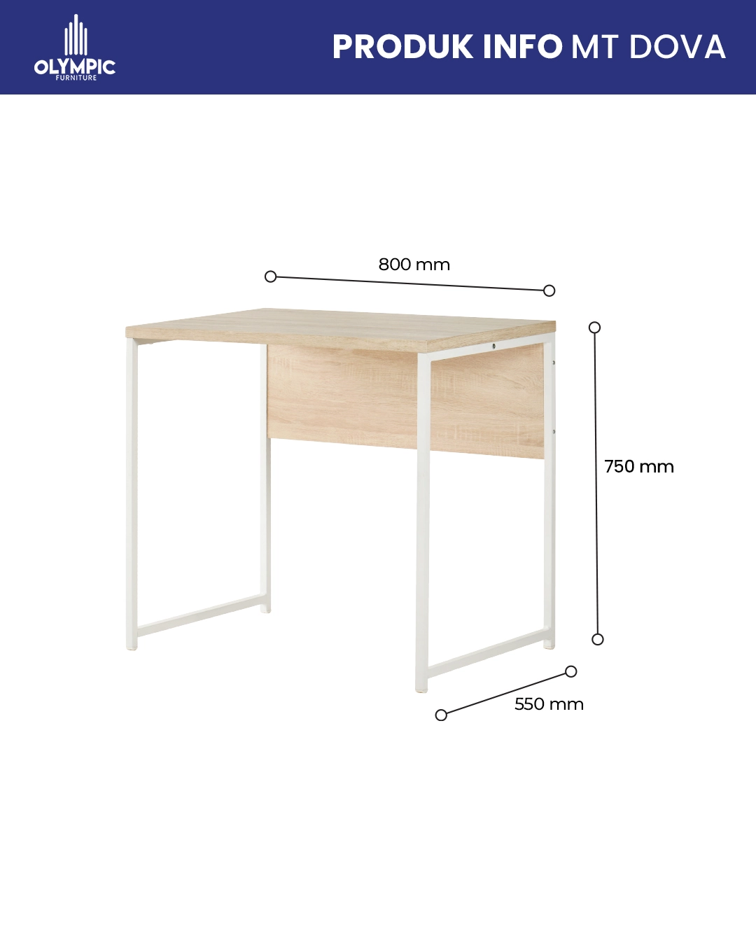 Paket Hemat Dova - Set Meja Kursi Olympic Olymplast - MT Dova & Milenial Chair gallery 1