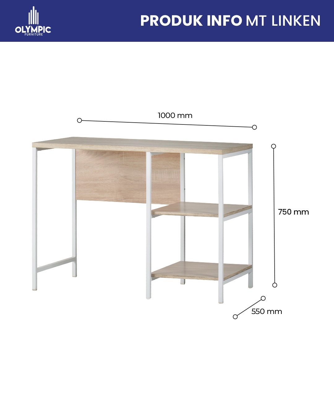 Paket Hemat Linken - Set Meja Kursi Olympic Olymplast - MT Linken & Milenial Chair gallery 1