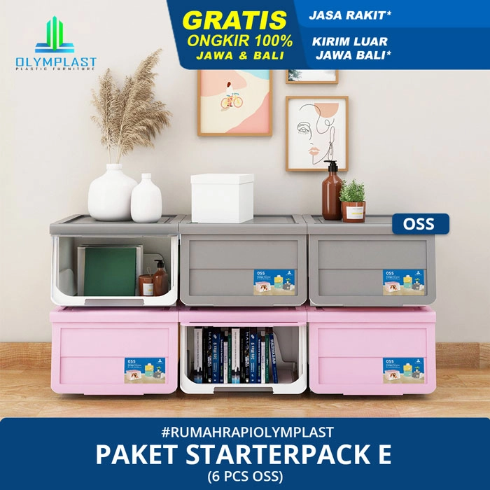 Paket Hemat Starterpack E - Tempat Penyimpanan Oymplast - OSS 6pcs