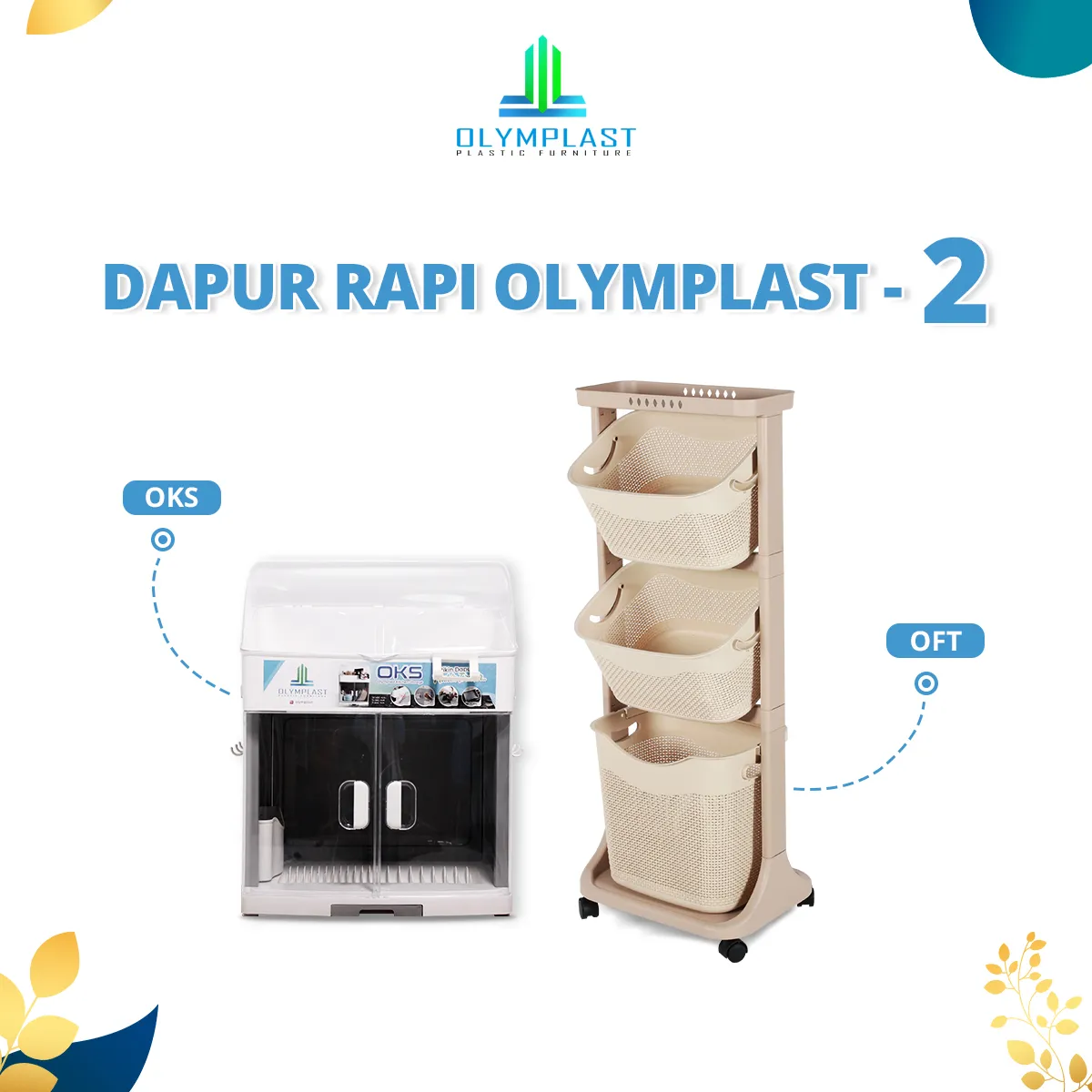 Paket Hemat Starterpack O - Tempat Penyimpanan Dapur Oymplast - OKS + OFT 03