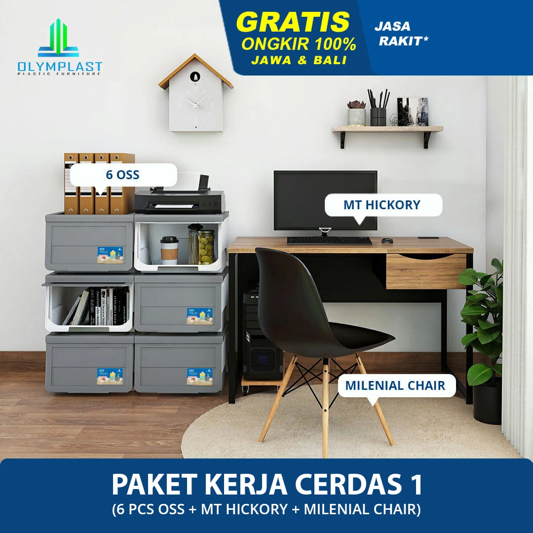 Kerja Cerdas 1 - Paket Hemat Ruang Kerja Olymplast