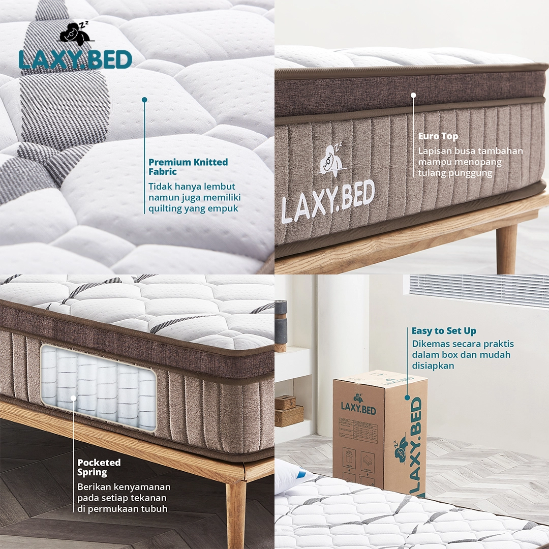 Laxy Bed Springbed Pocket dalam Box - Springbed Vakum gallery 2
