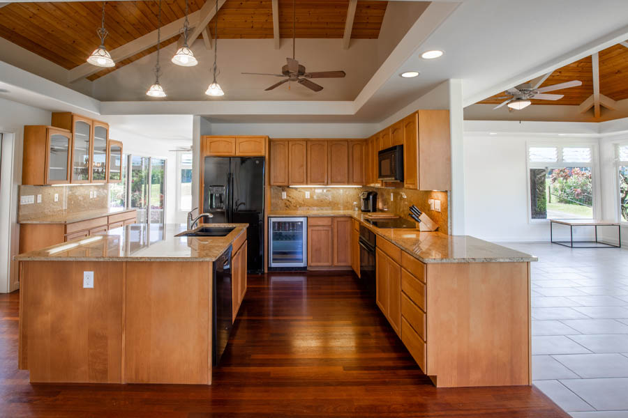 Desain Dapur Artistik Warna Coklat Kayu