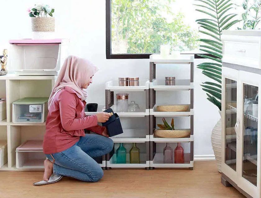 Desain Dapur Sederhana dengan Olymplast Rak Susun