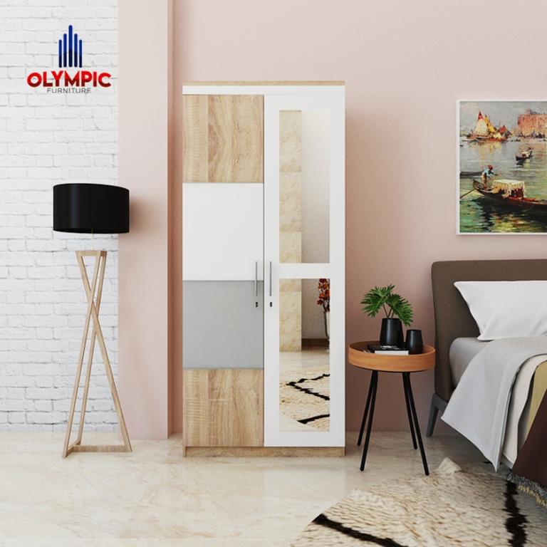 Lemari Pakaian Olympic Minimalis 2 Pintu Navaro