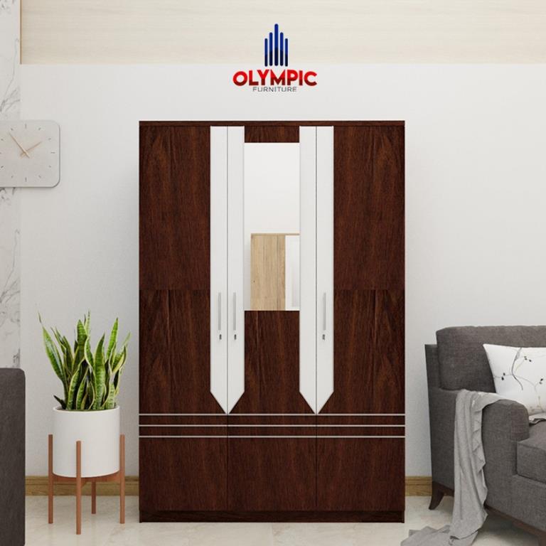 Lemari Pakaian Olympic Coklat 3 Pintu Hector