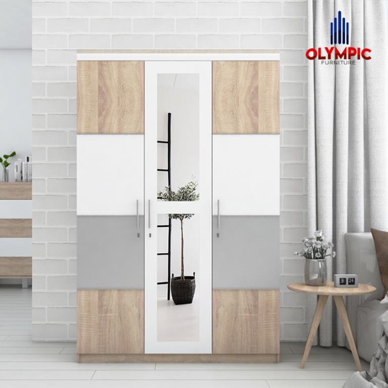 Lemari Pakaian Olympic Minimalis 3 Pintu Navaro