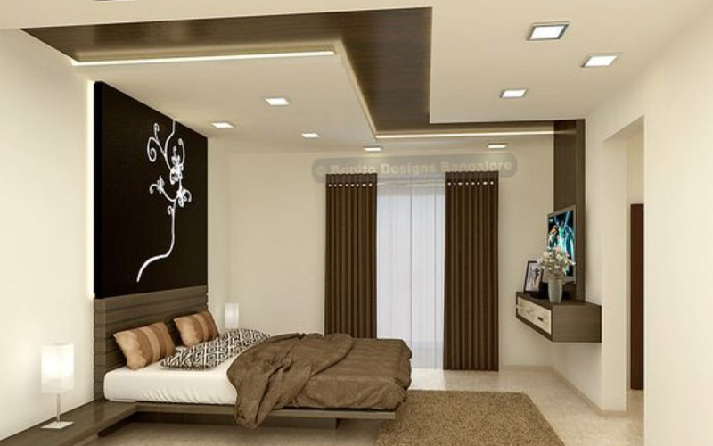model desain Plafon Papan Gypsum kamar tidur 3x3
