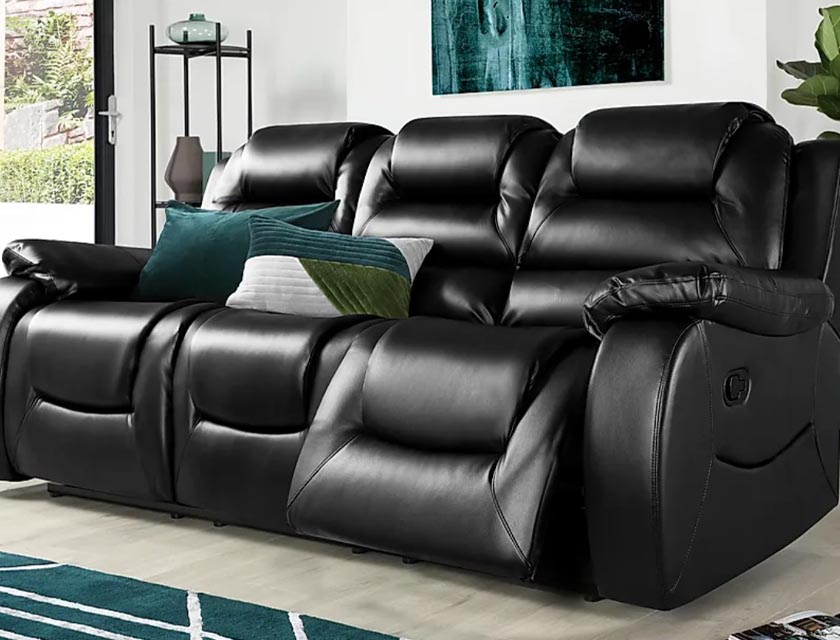 sofa pijet hitam recliner