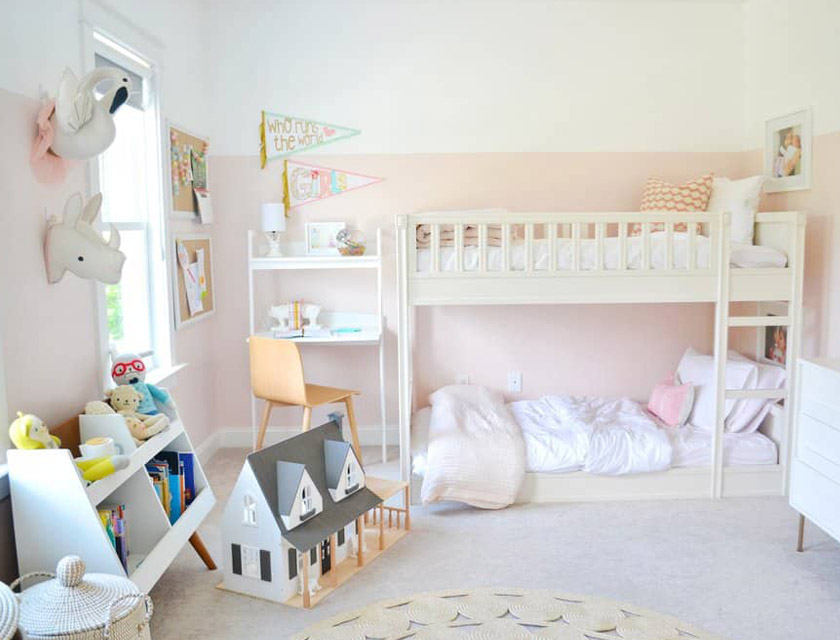 Tempat Tidur Tingkat Minimalis Warna Pastel