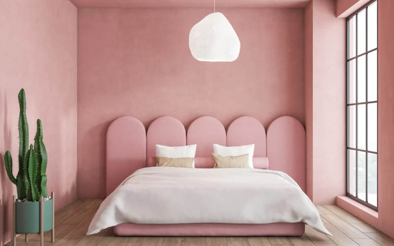 Warna Cat pink lembut Kamar Aesthetic