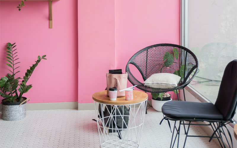 Warna Cat pink untuk Rumah Minimalis Modern