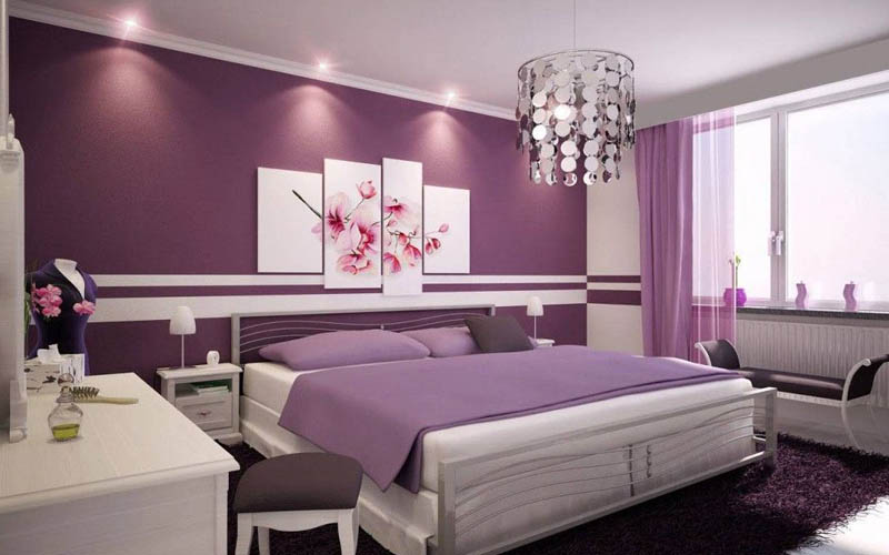 Warna Cat ungu lilac Kamar Aesthetic
