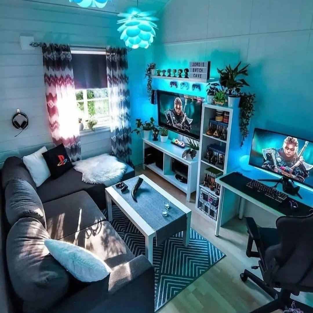 desain kamar gaming berkarakter playstation