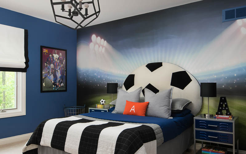 kamar tidur tema klub sepak bola