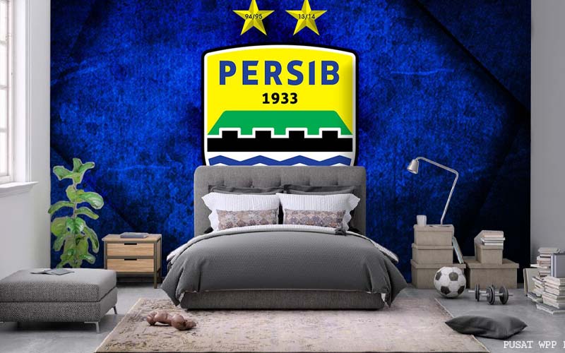 dekorasi kamar tidur tema klub sepak bola indonesia persib bandung