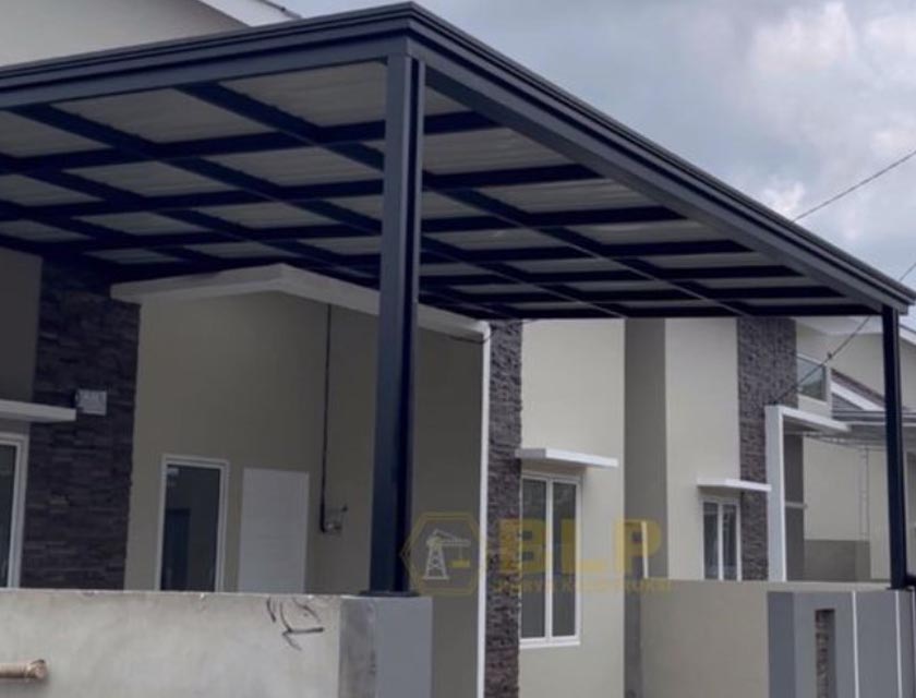 kanopi baja ringan modern warna hitam
