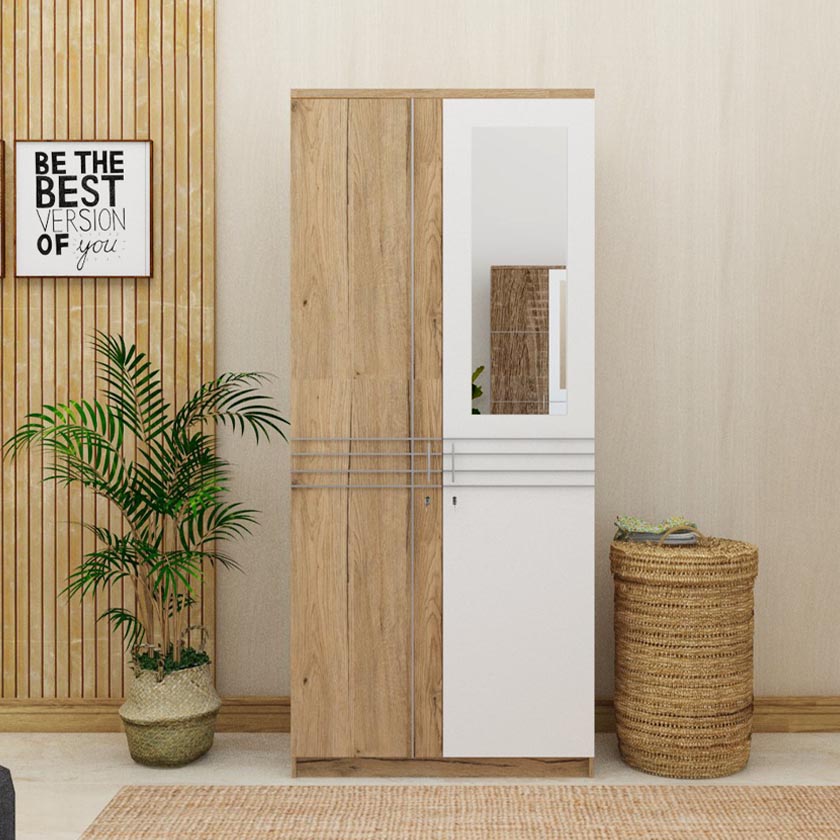 Lemari Pakaian Olympic Serat Kayu 2 Pintu Helena
