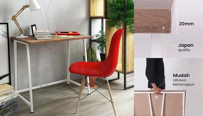 meja kerja lipat Folding Desk - FD 01 minimalis modern olympic