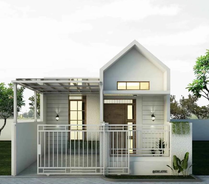 model rumah sederhana tapi indah minimalis dengan warna cream