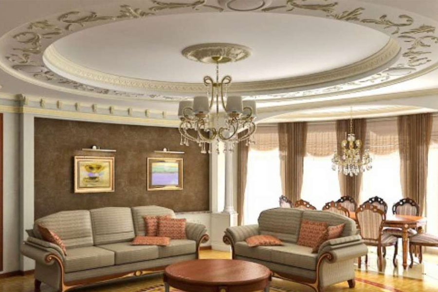 Model Plafon Gypsum Pola Lingkaran Sempurna