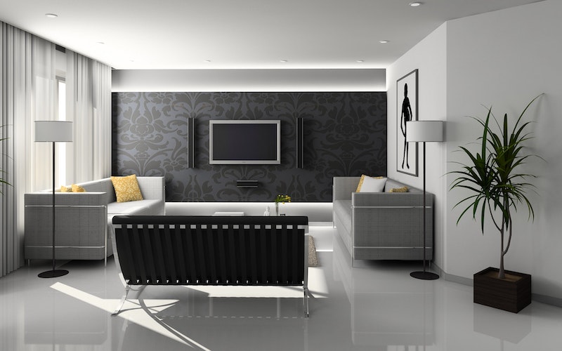 rumah minimalis dengan warna hitam
